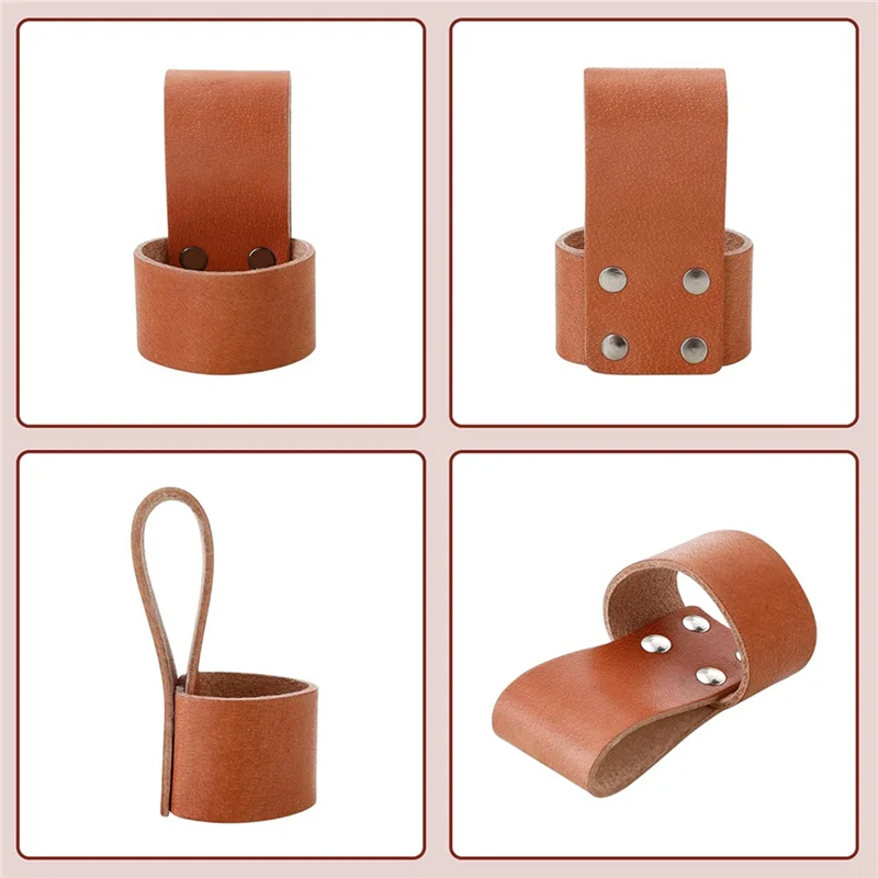 Suporte de martelo de couro WORTHOWN-4X, suporte de martelo premium com alça de cinto, suporte de martelo multiferramenta, suporte de machado de martelo pequeno