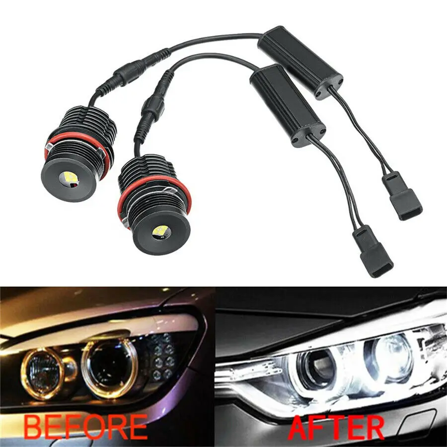 80W Angel Eyes LED Halo Ring Light Bulbs  E63 E53 E39 E87 E83 M5 M6 for bmw