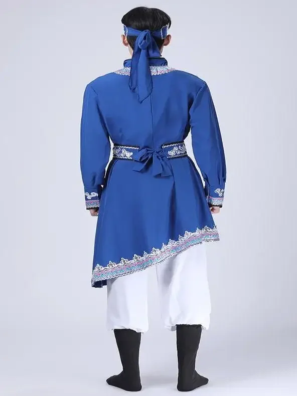 Costume mongols de style chinois pour hommes, vêtements de performance de danse mongole, baguettes de lutte