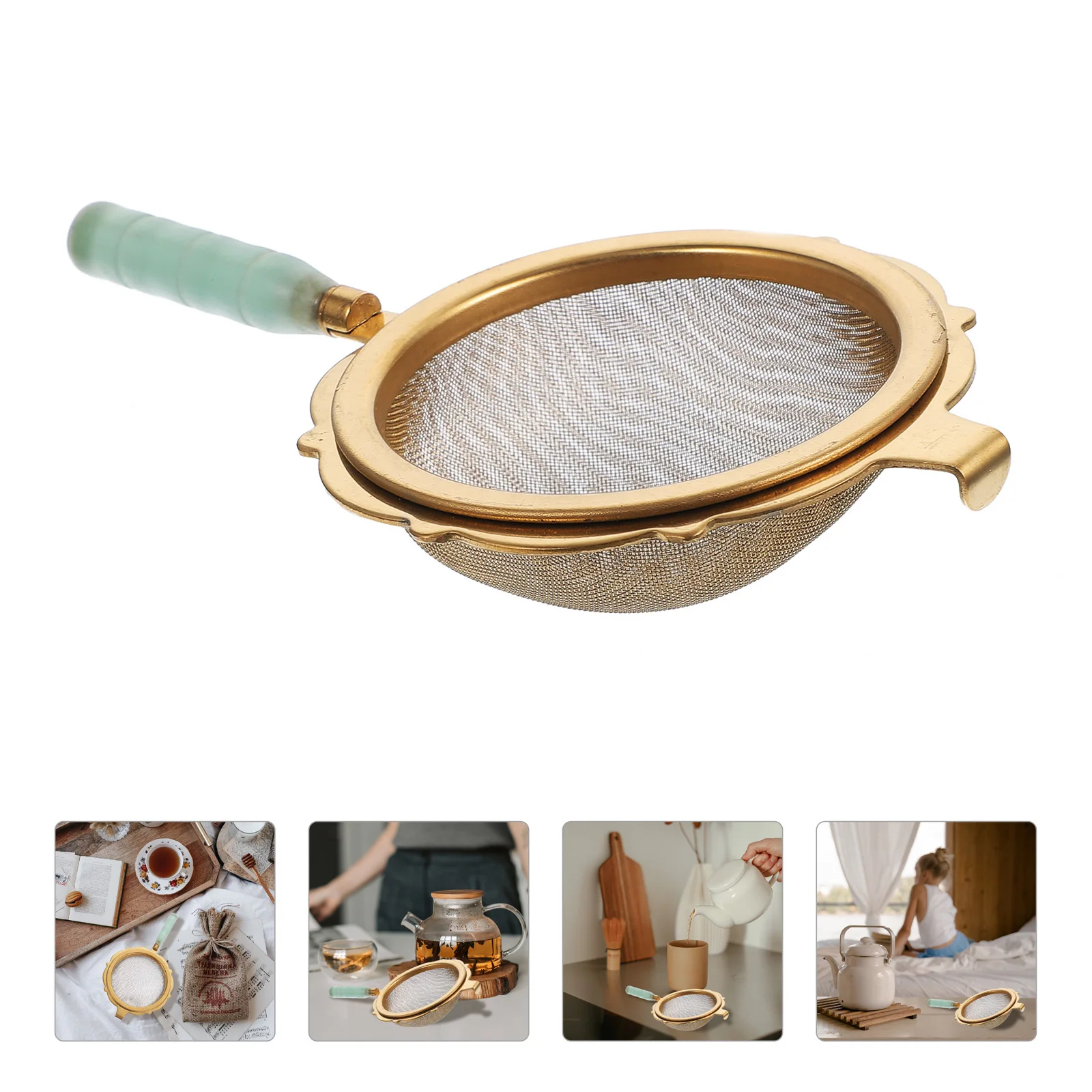 

1Pcs Tea Strainer Filter Set Stainless Steel Fine Mesh for Loose Leaf Black Green Oolong Herbal Tea Flavoring Spices Home Hotel