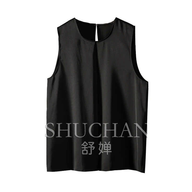 

SATIN Crop Top Women Polyester Women Tops Non Strech Tank Top 2024 Summer Korean Fashion Clothing