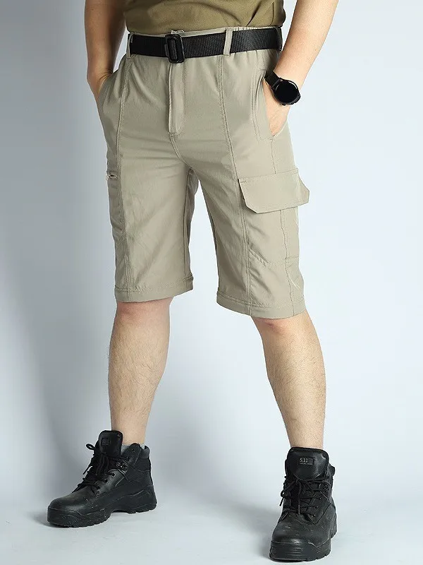 Detachable Pant legs Mens Hiking Elastic Outdoor Quick Dry Waterproof Camping Trekking Climbing Cargo Trekking Pants