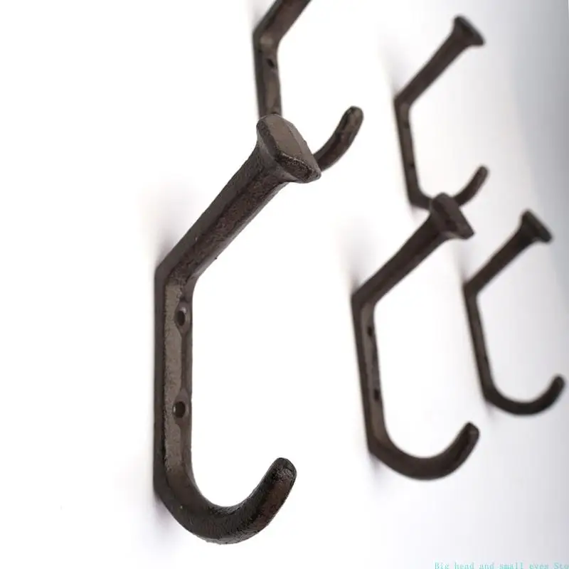 581C Sturdy Cast Metal Hook For Entry Door Cloakroom Storage Durable Design