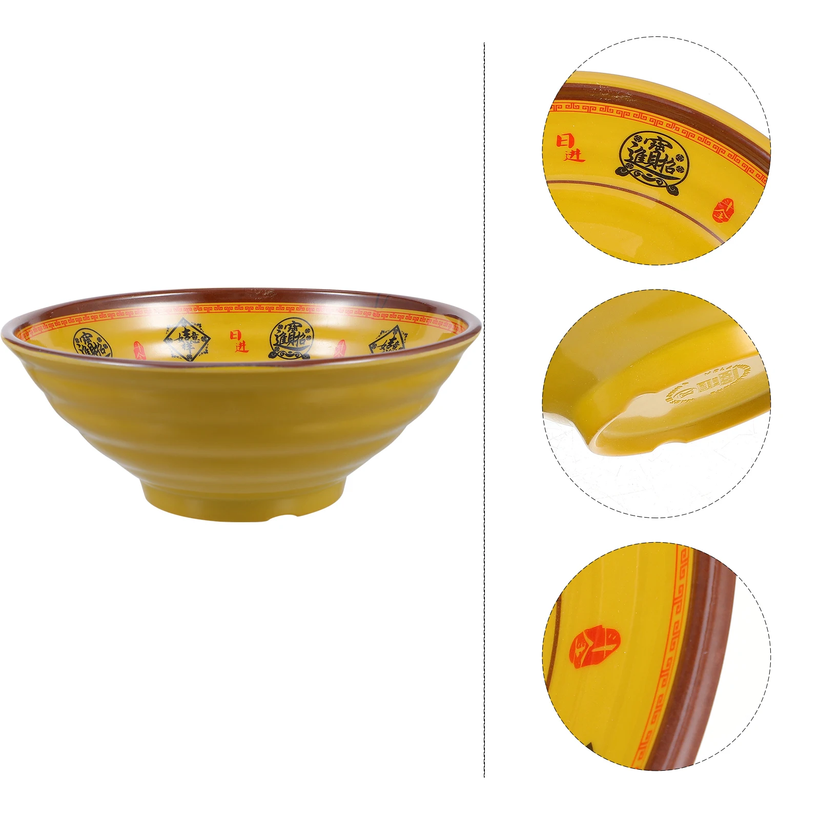 

Ramen Salad Bowl Noodle Container Melamine Food Grade Easy Clean Ideal Hot Cold Meals Soup Salads Pasta Fruits Japanese