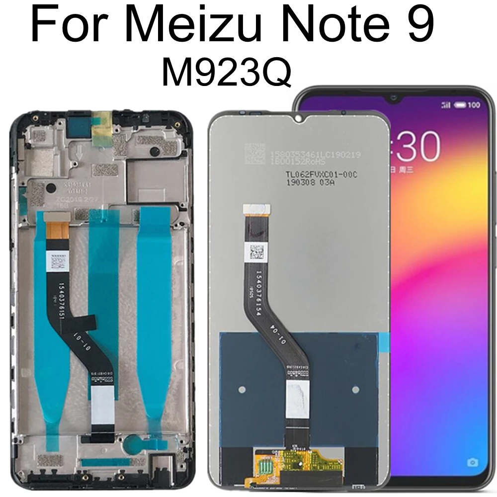 

6.20 LCD FOR Meizu Note 9 M923Q LCD Display Touch Screen Digitizer Assembly For Meizu Note9 LCD Replacement