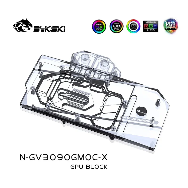 Bykski N-GV3090GMOC-X, GPU Water Block For Gigabyte 3090/3080 GAMING/EAGLE/VISION/TURBO OC Graphic Card,VGA Cooler 12V/5V