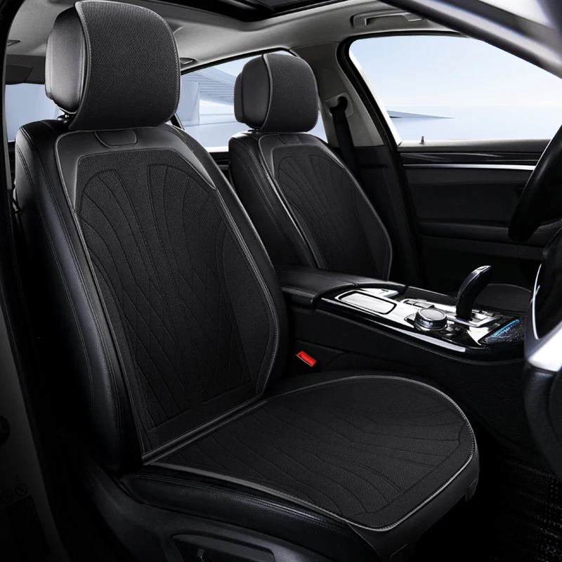 

Luxury Car Seats Protection Universal Flax Car Seat Cover All Season Breathable Auto High Quality Flax Saddle Pad Seat Covers