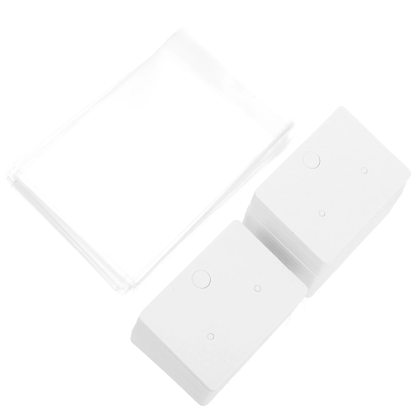 

100 Pcs Earring Card Holder Cards Display Stand Small Simple Jewelry Packaging Bags Cardboard