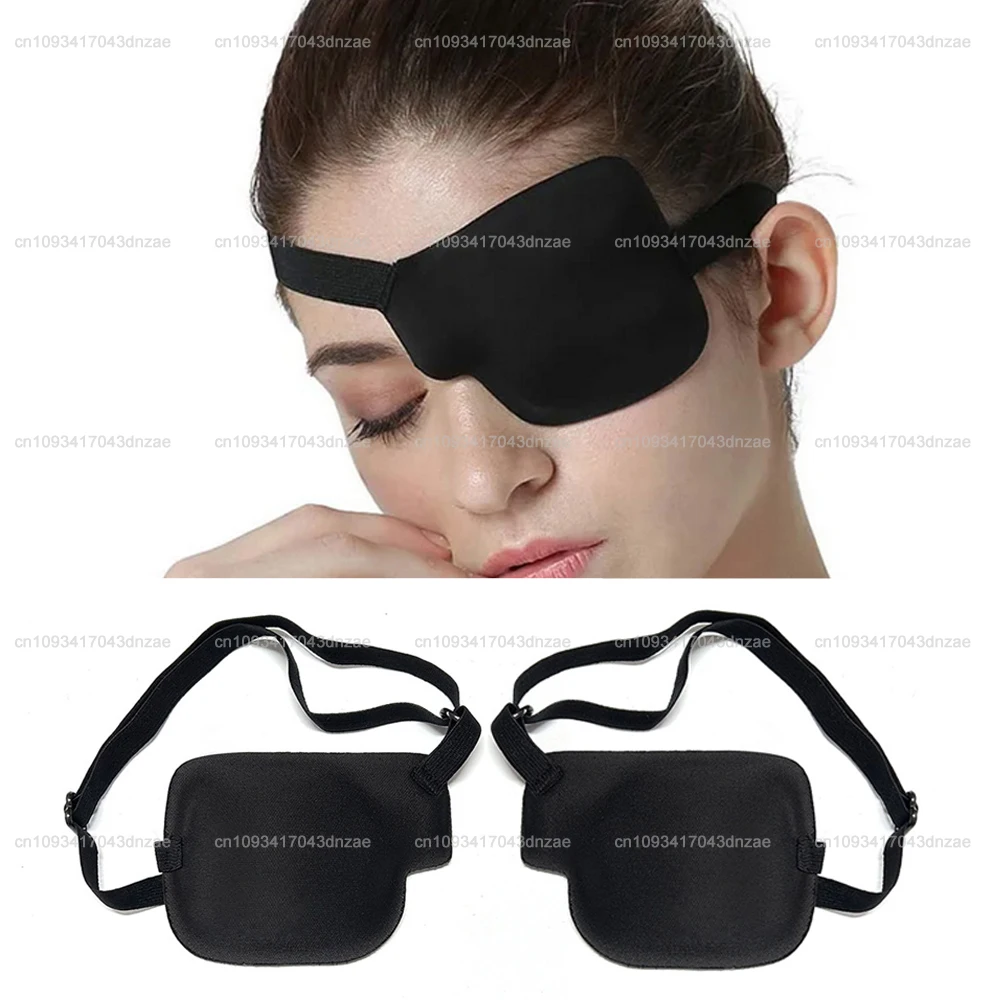 

Набор из 10 регулируемых унисекс-повязок на глаз с вогнутым дизайном, для детского костюма пирата, черная одинарная повязка на глаз, моющаяся повязка на глаз, глазная повязка