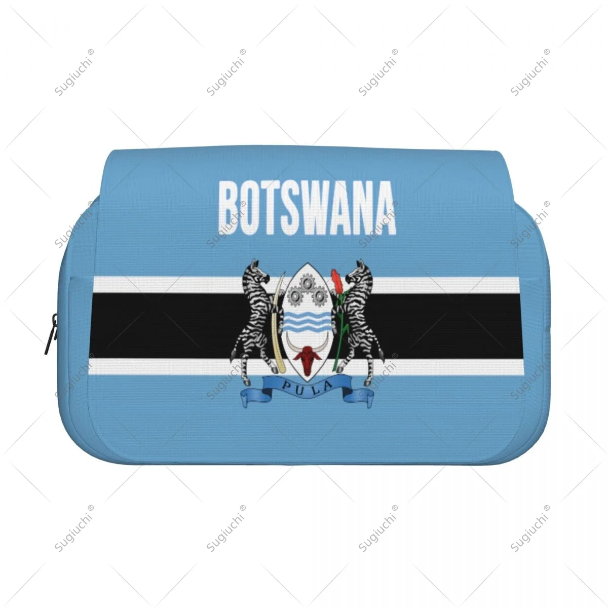Pencil Case Scissors Bags 3D Botswana Flag Double-layer Oxford Cloth Stationery Storage Pen Box Case