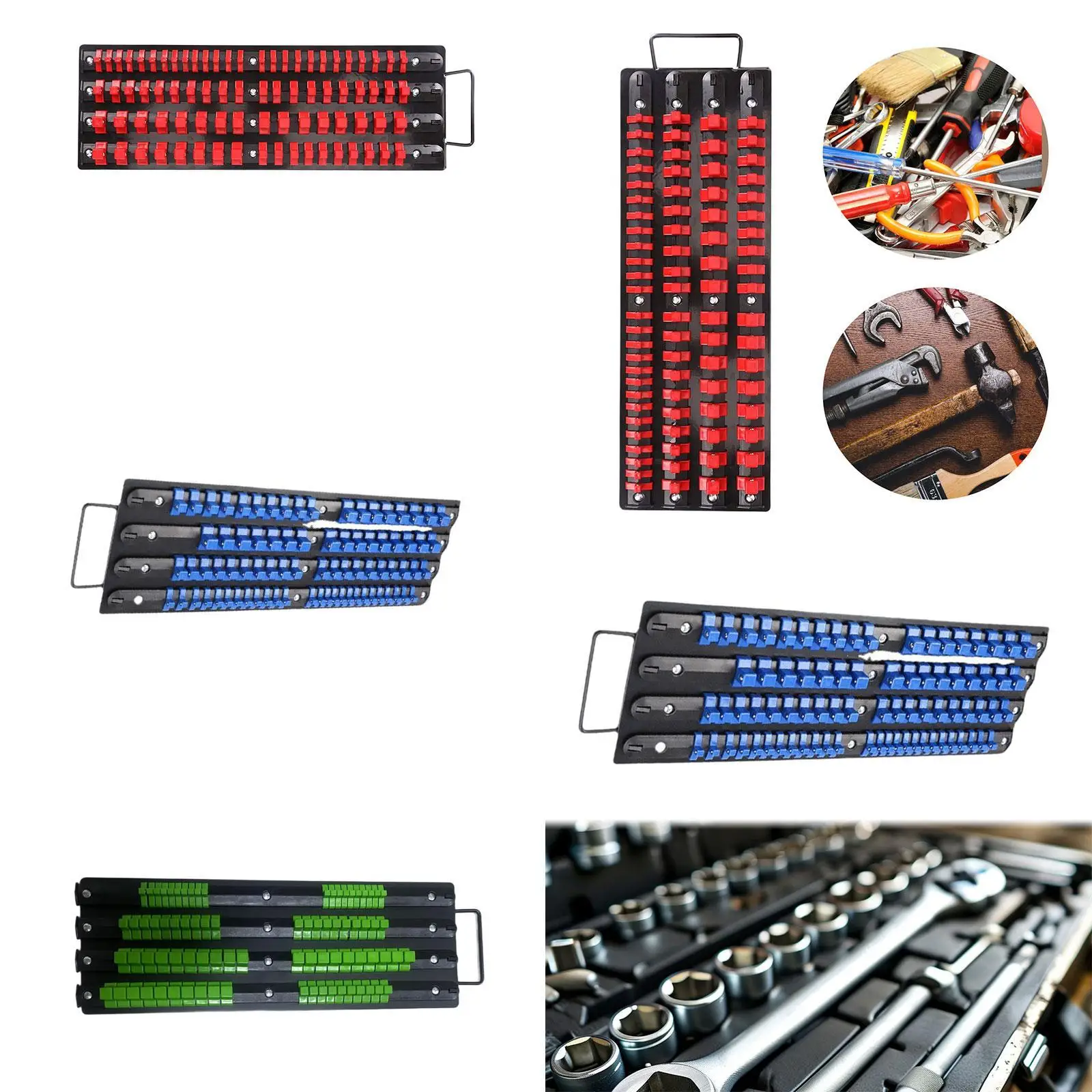 Support de rangement robuste pour l'échelle de prise, support de prise, 1/2 ", 3/8", 1/4"