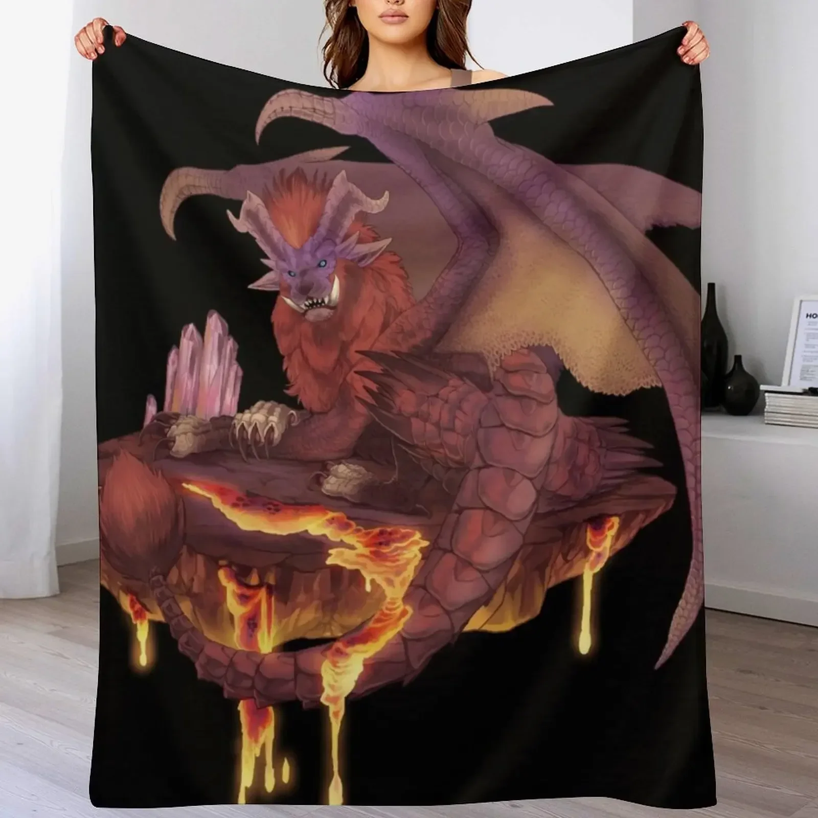 

Elder Dragon - Teostra Throw Blanket Cozy Sofa Blanket for TV Watching Napping