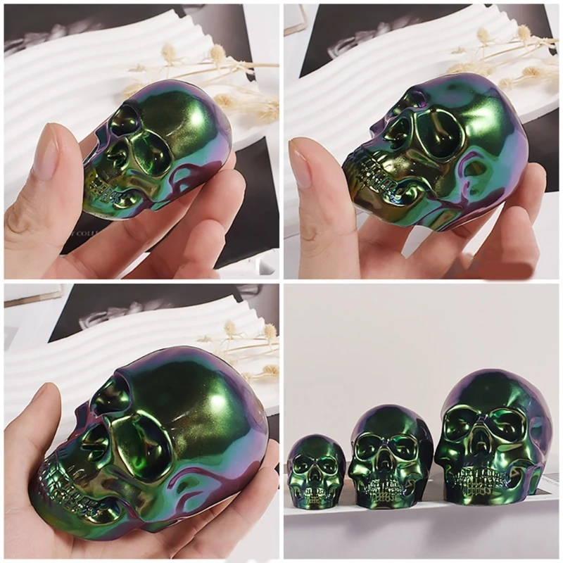 Silicone Skull Molds Skeleton Epoxy Resin Mold for Candle Making Desktop Decor Dropsale