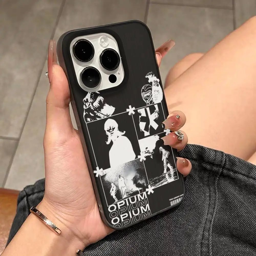 O-Opium Rap Playboi Carti Voor IPhone 17 16 15 14 Plus 13 12 11 Pro Max Met Schokbestendige Beschermende telefoon Cover