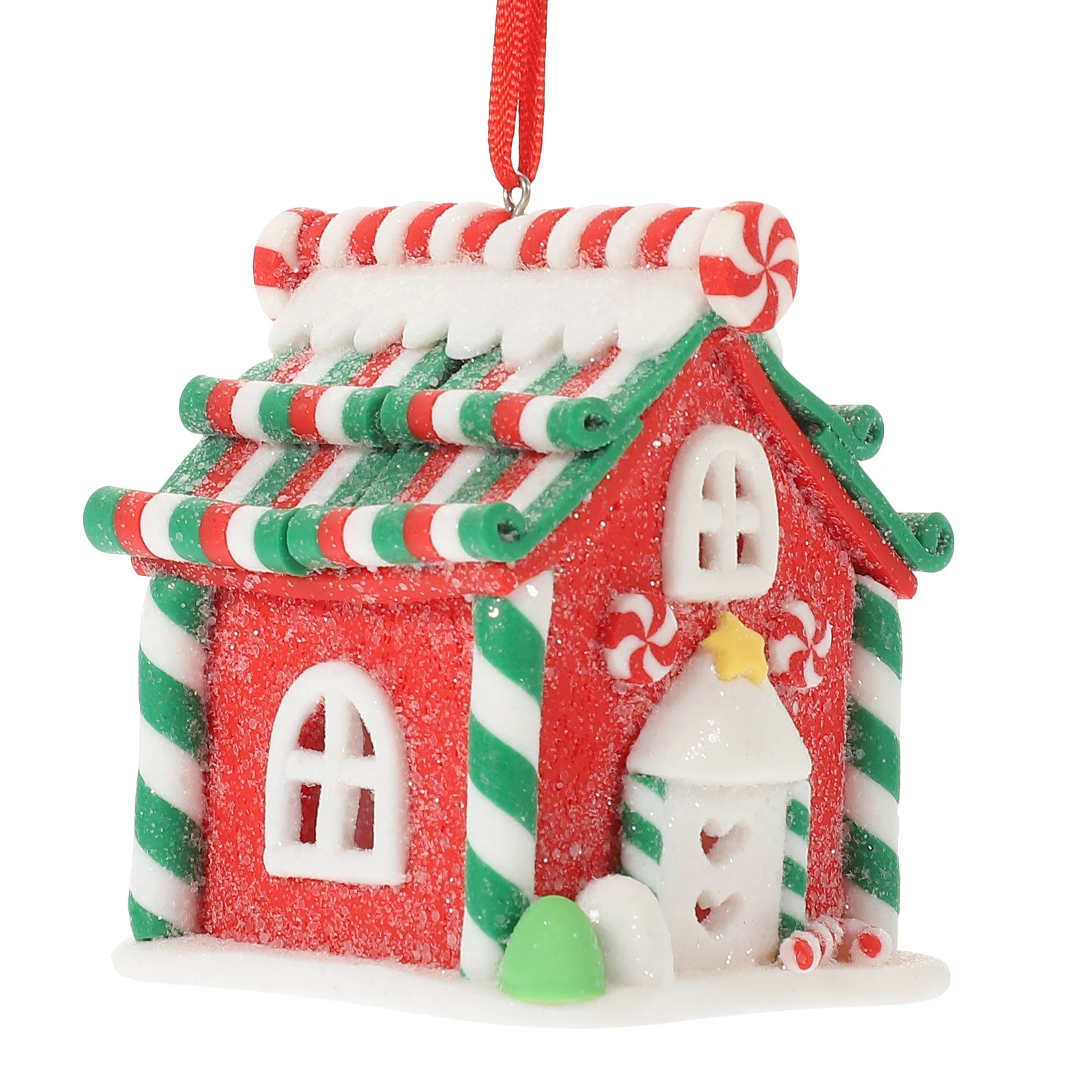 

Mini Christmas House Xmas Miniature Polymer Clay Table Ornament for Home Office Shop Festival Decoration Christmas House