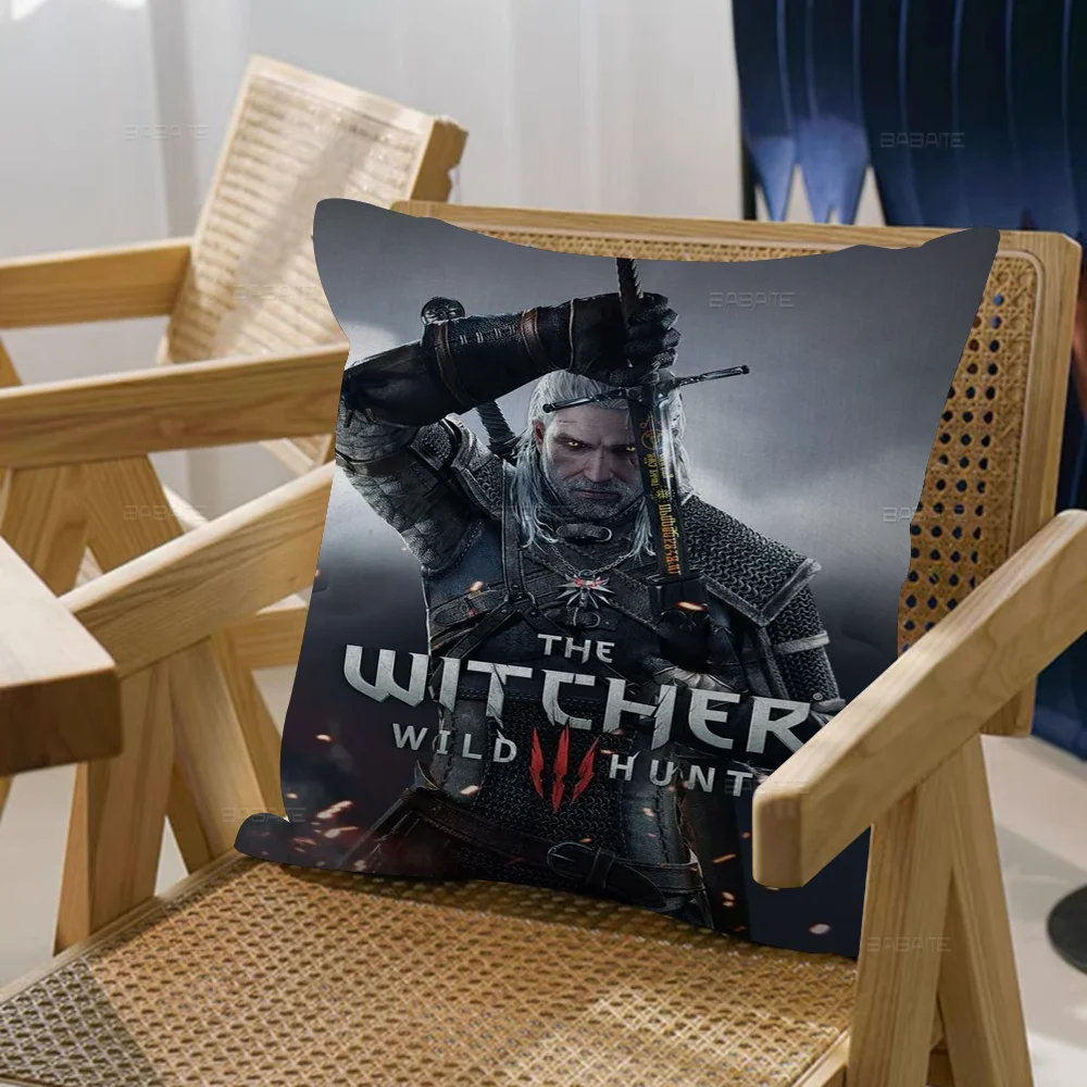 Hot-The-W-Witcher-Game Cushion Cover Pillow Cover Decor Pillowcase Printed Cushion Case For Couch