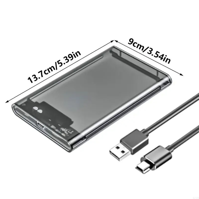 H37B แบบพกพา 2.5 นิ้ว HDD เคสที่เข้ากันได้กับระบบปฏิบัติการหลายระบบ