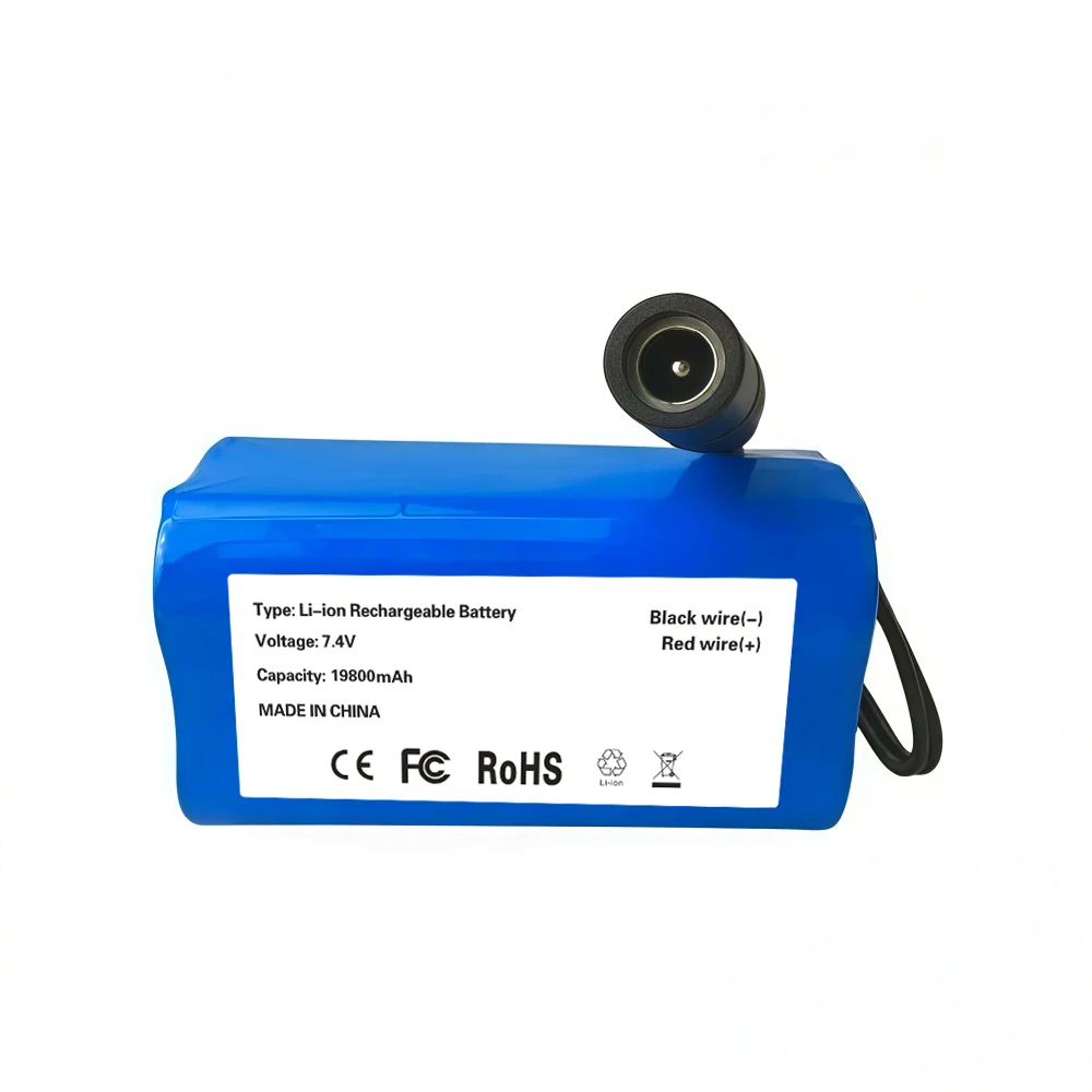 

7.4V 2S 19800mAh Li-ion Battery High Capacity for V020 V900 2011-5 V007 C18 H18 V18 D18B FX88 T188 T888 RC Bait Boat.