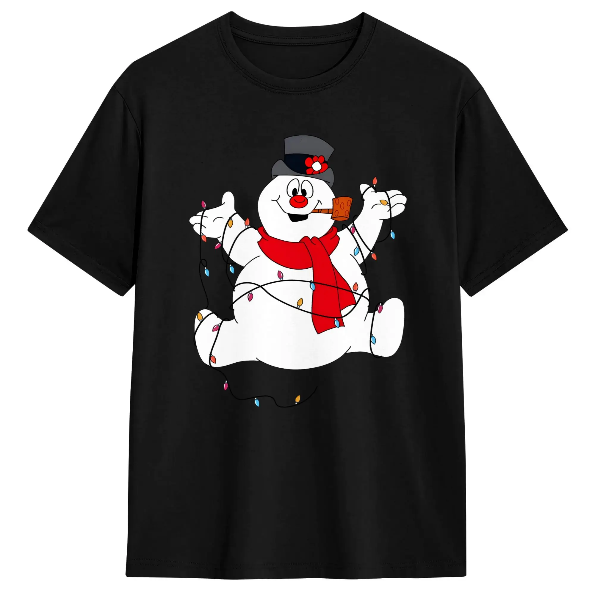 Men T-Shirt Snowman Frostys Fashion 100% Cotton Tees Short Sleeve  T Shirt Round Neck Tops Original