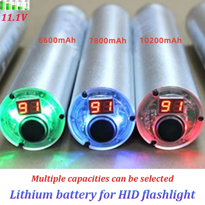 

2023 New HID Xenon Flashlight Lithium-ion Battery 11.1V 6600mAh Imported 7800mAh Imported 10200mAh Flashlight Xenon Flashlight