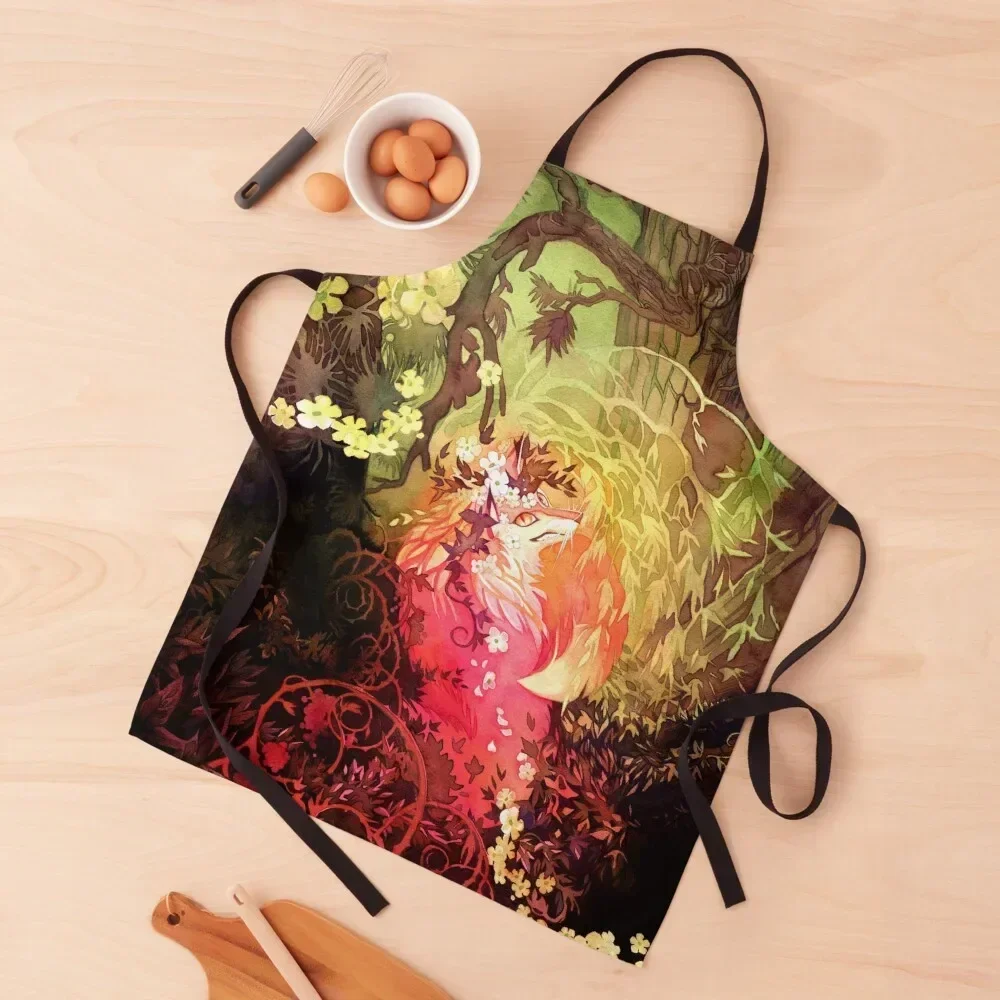 

Dawnsing Wood Fox in Watercolor Apron Kitchen accessories For Cosmetologist carpenter Novelties Kitchen And Home Apron