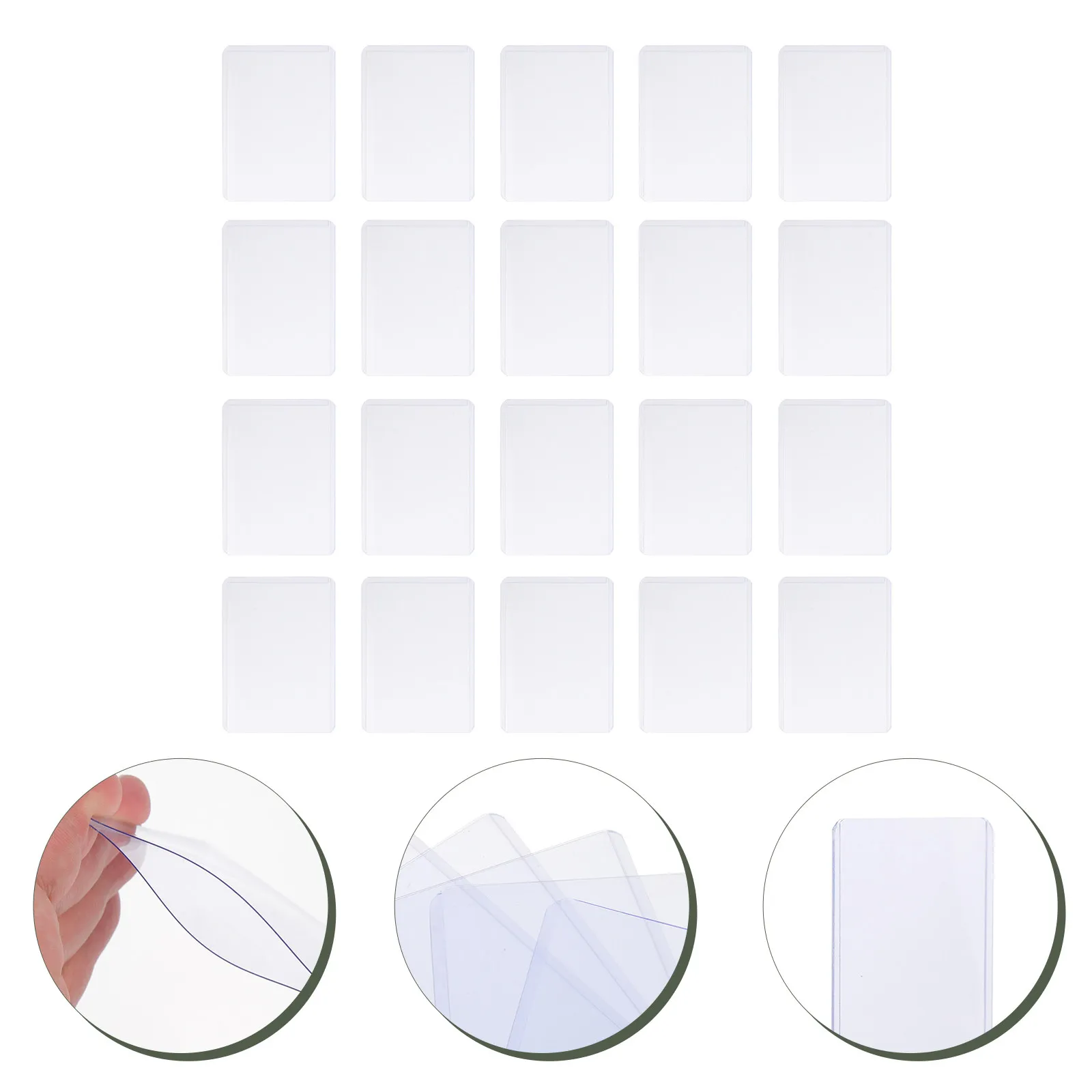 30Pcs Clear Card Sleeves Game Card Cover Protective Sleeve for Baseball Cards Trading Cards Board Games and Student Learning