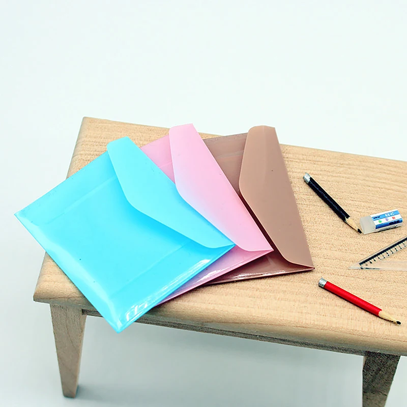 1/12 Mini File Pocket Textbook Bag Dollhouse School Stationery Supplies Decoration Dolls House Study Accessories