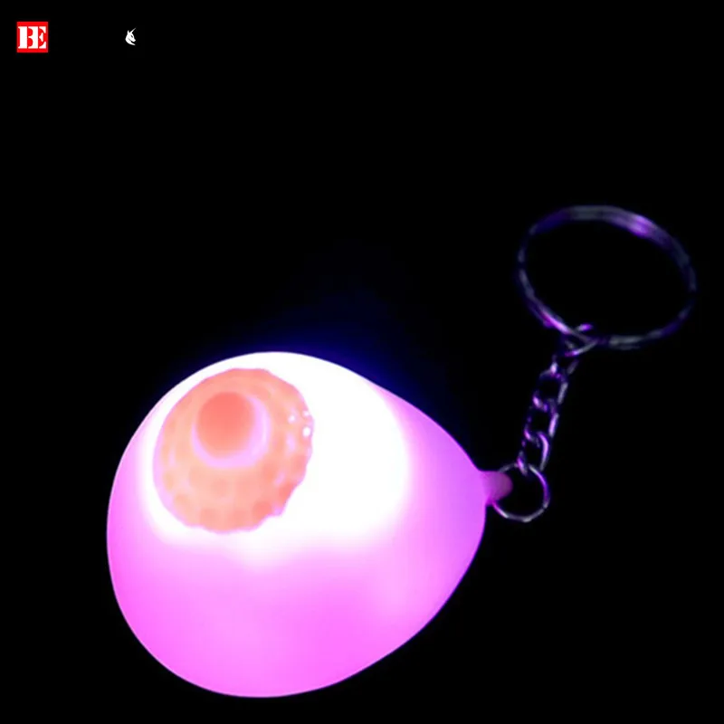 12Pcs Touch Flashing Woman Boobs Keychain: A Unique and Fun Adult Novelty Item for Pranks and Party Gifts