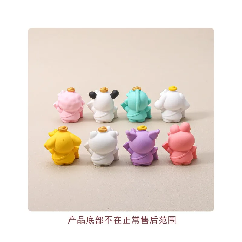 سانريو العصرية الراتنج الحرف الإبداعية سطح المكتب التماثيل الصغيرة صندوق أعمى مناسبة كهدية عيد الميلاد تزيين شخصيات دمية العمل