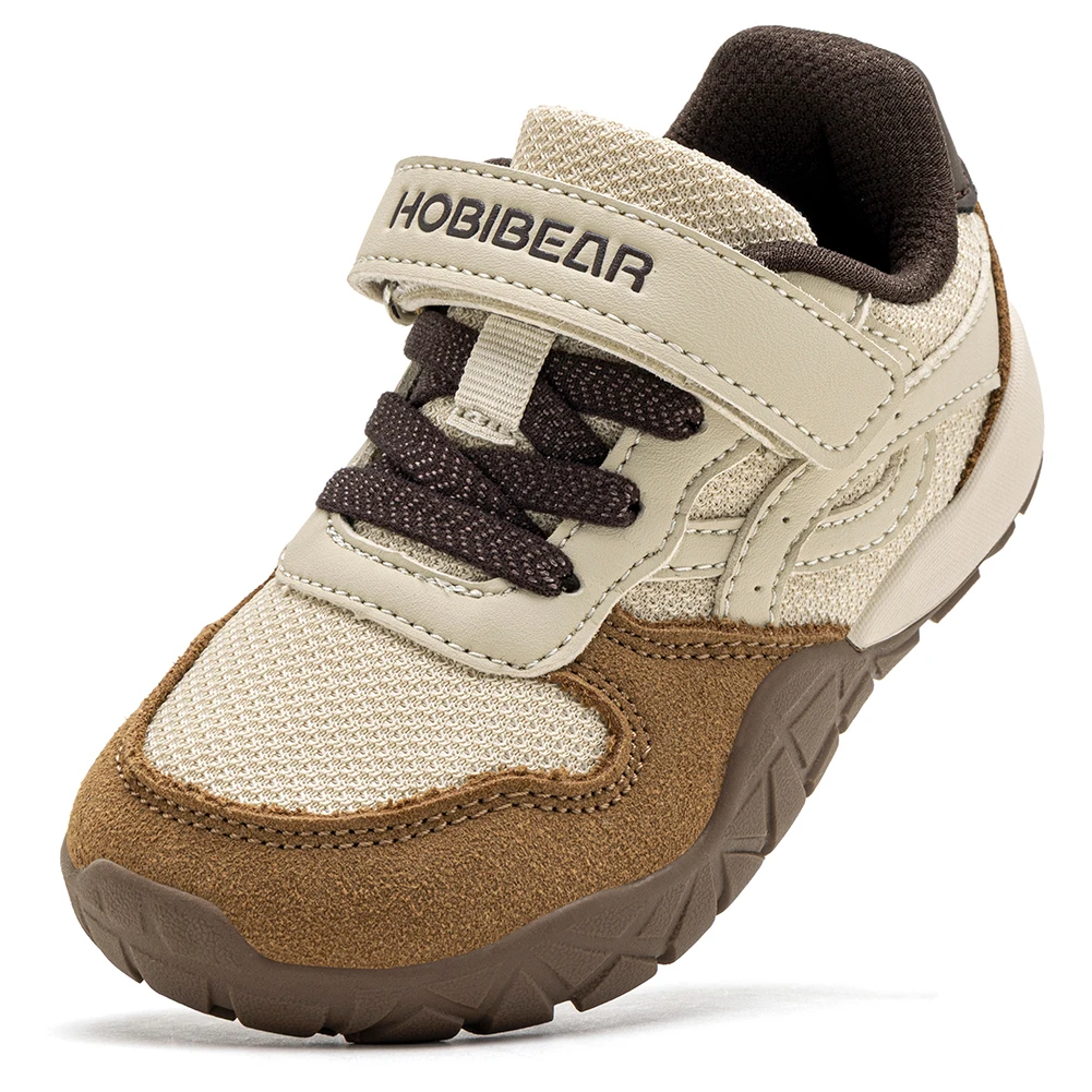 HOBIBEAR Wander-Sneaker für Kleinkinder mit breiter Zehenbox, Kunstleder-Mesh-Gehschuhe, Trekking-Outdoor-Laufschuhe mit Klettverschluss – Detail 3