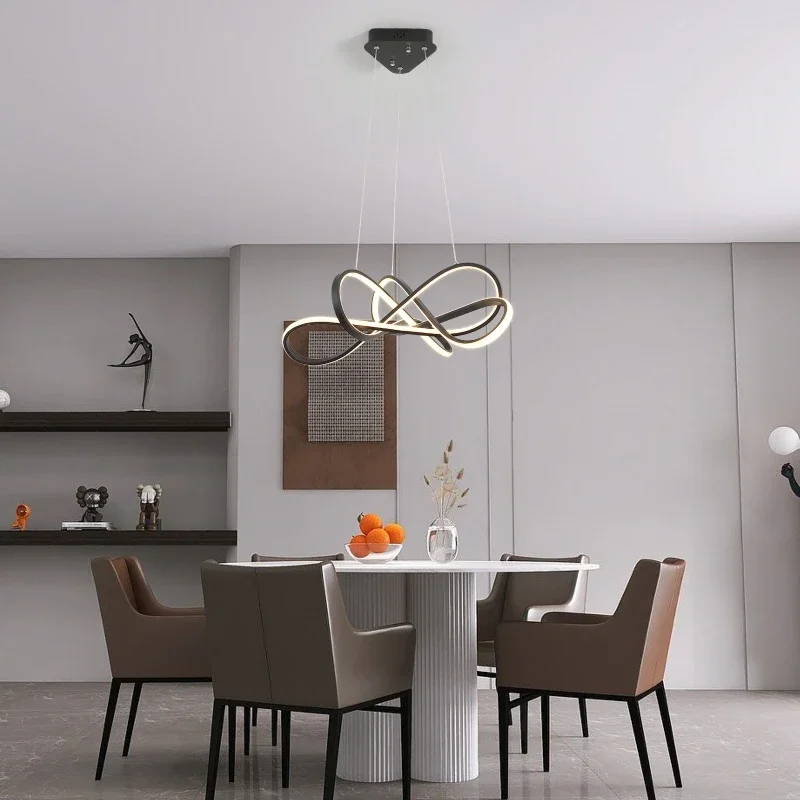 

SANDYHA современная минималистичная алюминиевая светодиодная люстра креативные подвесные светильники для гостиной обеденный стол Декор светильники для дома