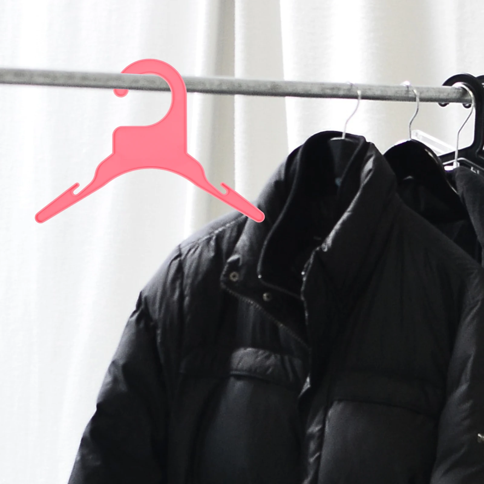 

10pcs Clothes Hangers Pink Small Size Plastic Clothes Dry Hanger Clothing Rack Durable Lightweight Portable