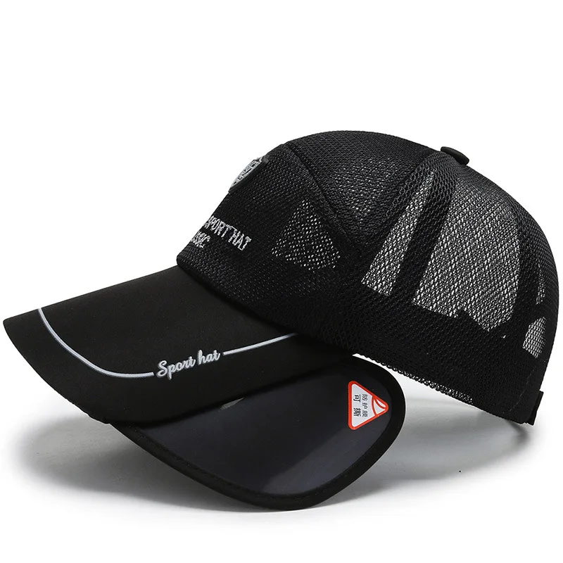Pulling brim men's and women's baseball caps, covering caps Hats Women Large Brim Summer UV Protection Beach Cap