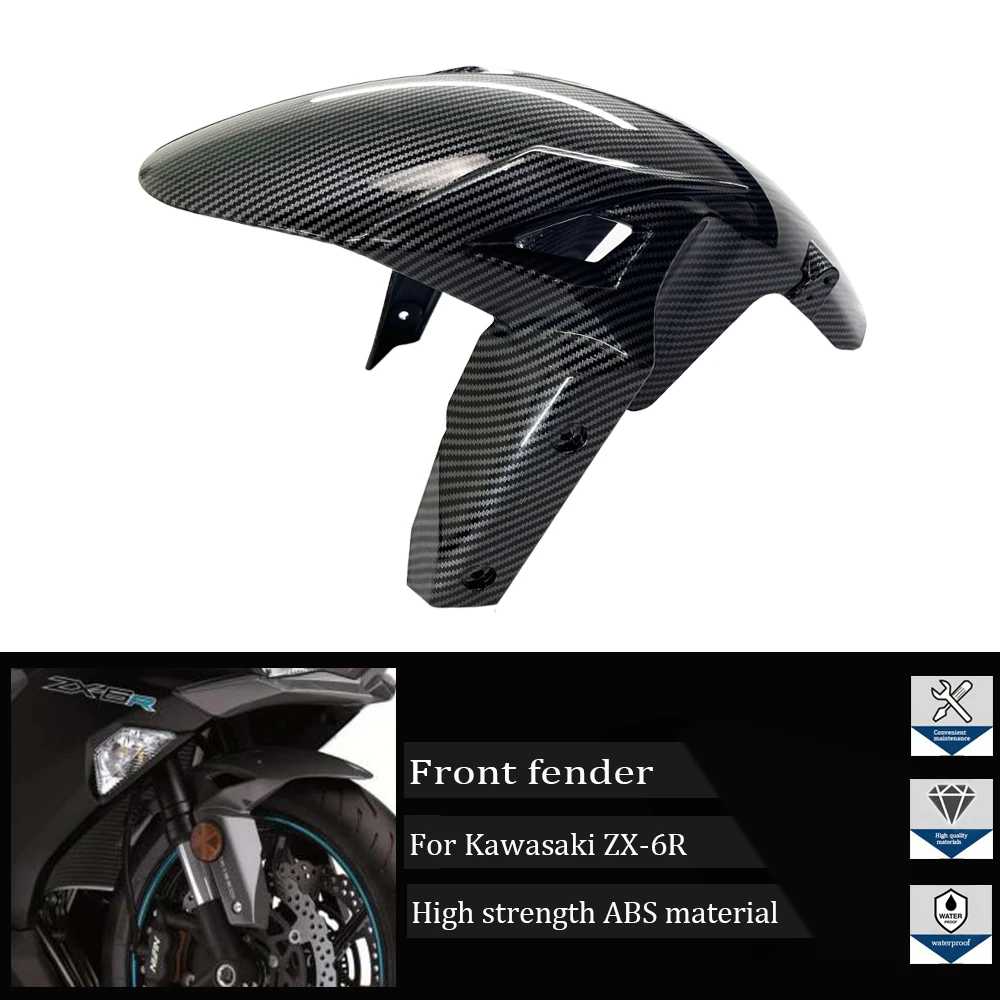 

Suitable for Kawasaki Ninja ZX-6R ZX6R 2019 2020 2021 High Quality ABS Black Motorcycle Front Fender Mudguard Splash Guard