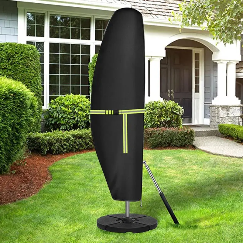 Garden Patio Umbrella Parasol Cover,Outdoor Waterproof Banana Straight Style Fits Cantilever Umbrella Up to12-14 Feet WithZipper