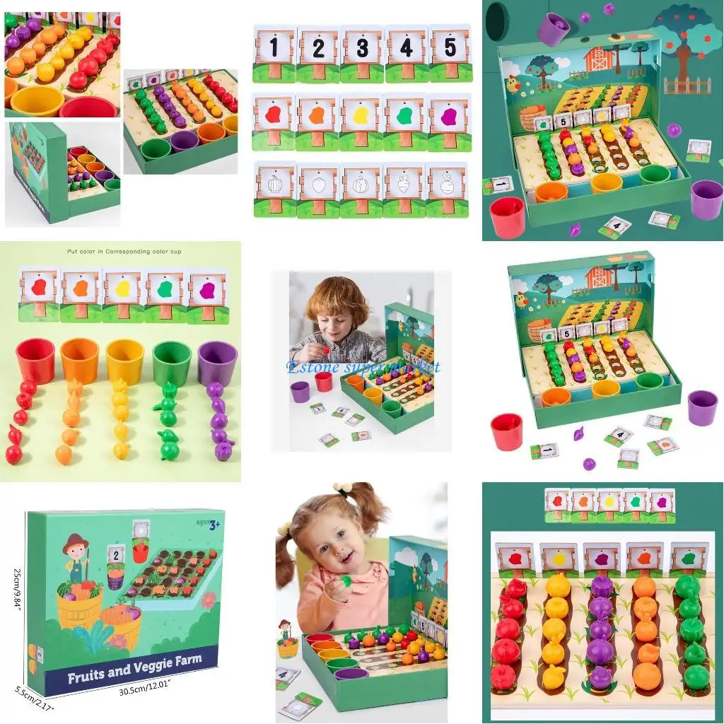 

090B Sensory Game Math Counting Color Matching Toy Teaching Board for Boy Girls