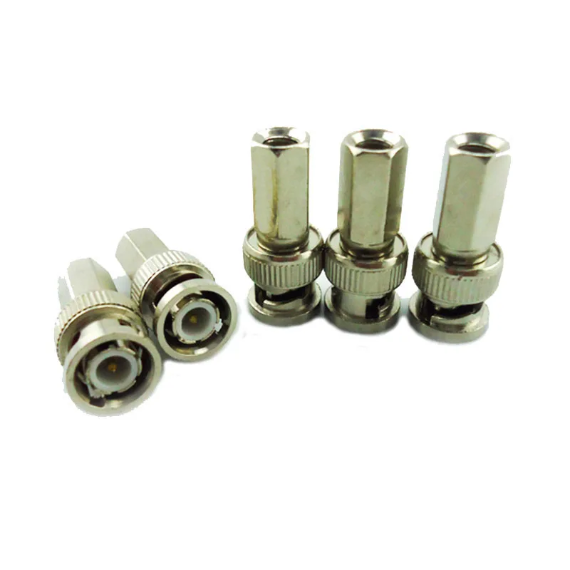 2/10 stücke bnc stecker stecker adapter für twist-on koaxial rg58/rg59/rg60 kabel für cctv videokamera überwachung h10