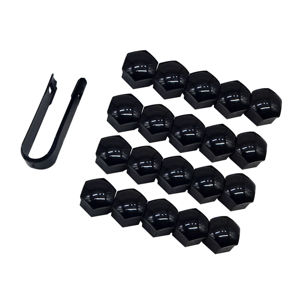 20pcs Vehicle Car Wheel Lug Bolt Nut Protective Covers Car Styling Tyre Hub Screw Protector Cap with Clip