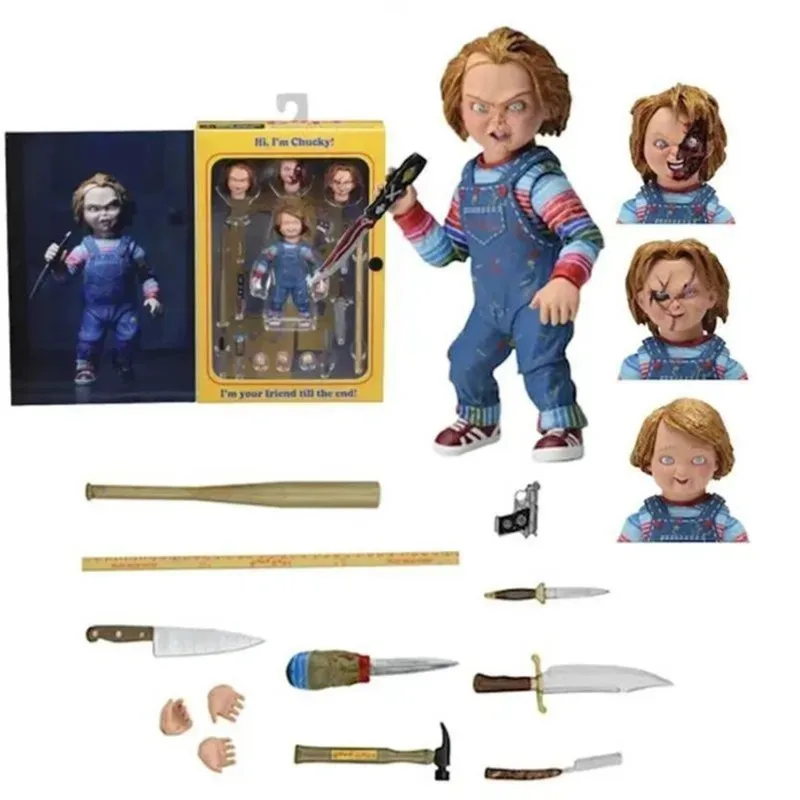 Neca Chucky Good Guys Action Figure He Wants You Be A Best Friend Child's Play Ultimate Collectible Figure Toys Doll Gift 12cm