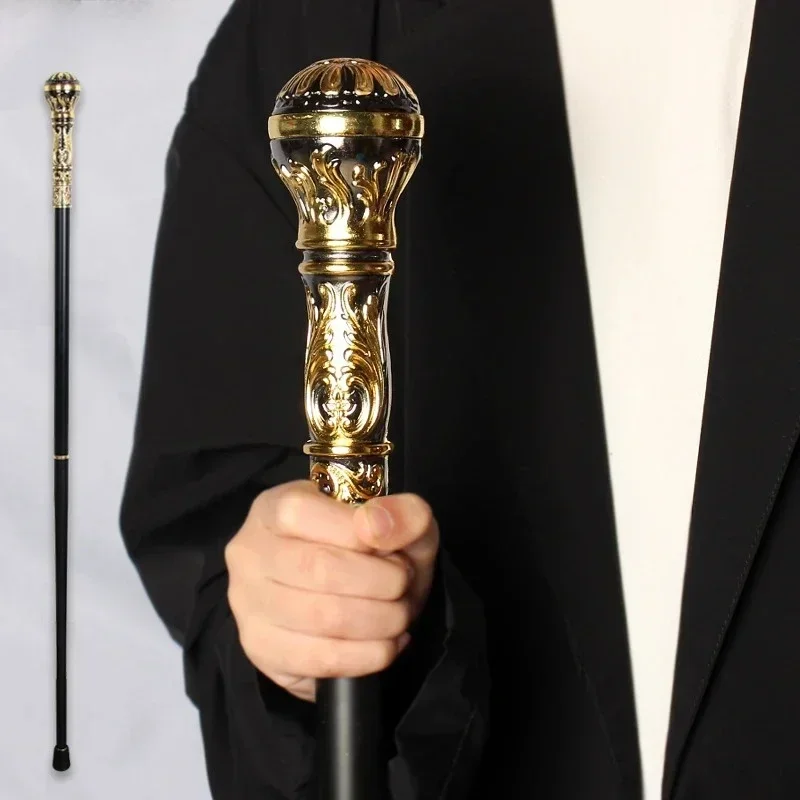 

93cm Luxury Gold With Black Detachable Walking Stick Man Fashion Walking Cane Lady Party Sticks Elegant Vintage Walking Cane