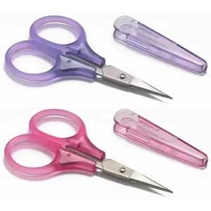 1pc Compact Precision Craft Scissors Sharp Stainless Steel Blades with Protective Cap, Tsa-Approved for Travel Stationery