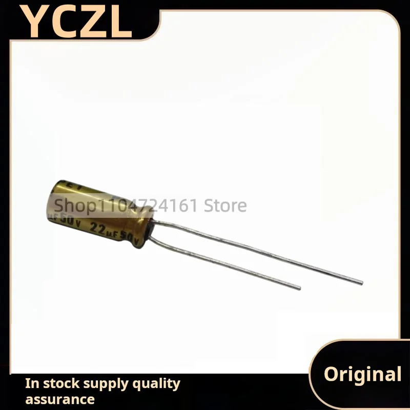 50PCS new genuine FW 22uF 50v golden audio fever imported electrolytic capacitor 5*11