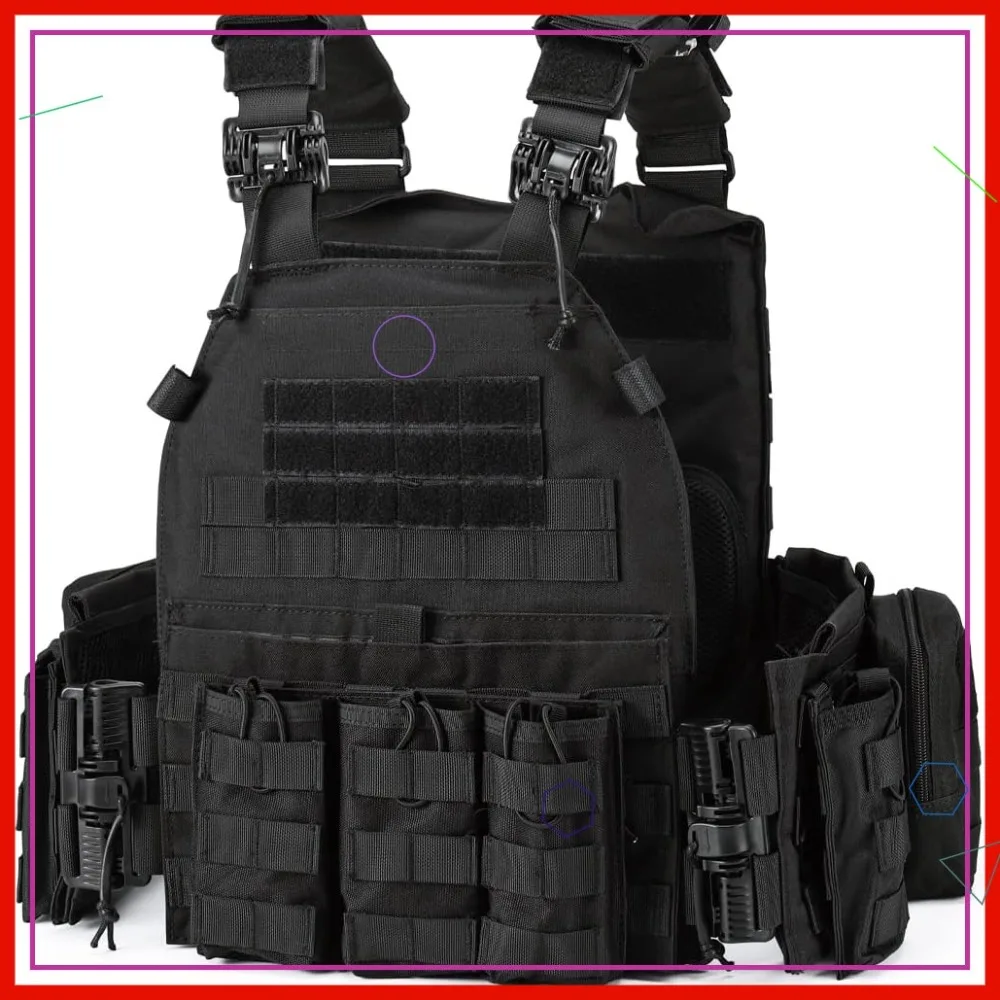 

Tactical Airsoft Weighted Quick Release Adjustable Modular Vest for Military Use