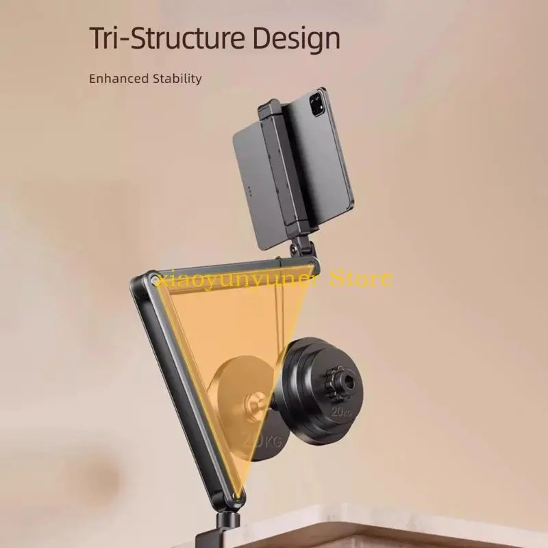 P9JB Desk Mounted Phone and Tablets Viewing Stand with Jointed Arm, Collapsible Holder for Class Time, Work Time, Reading, Home