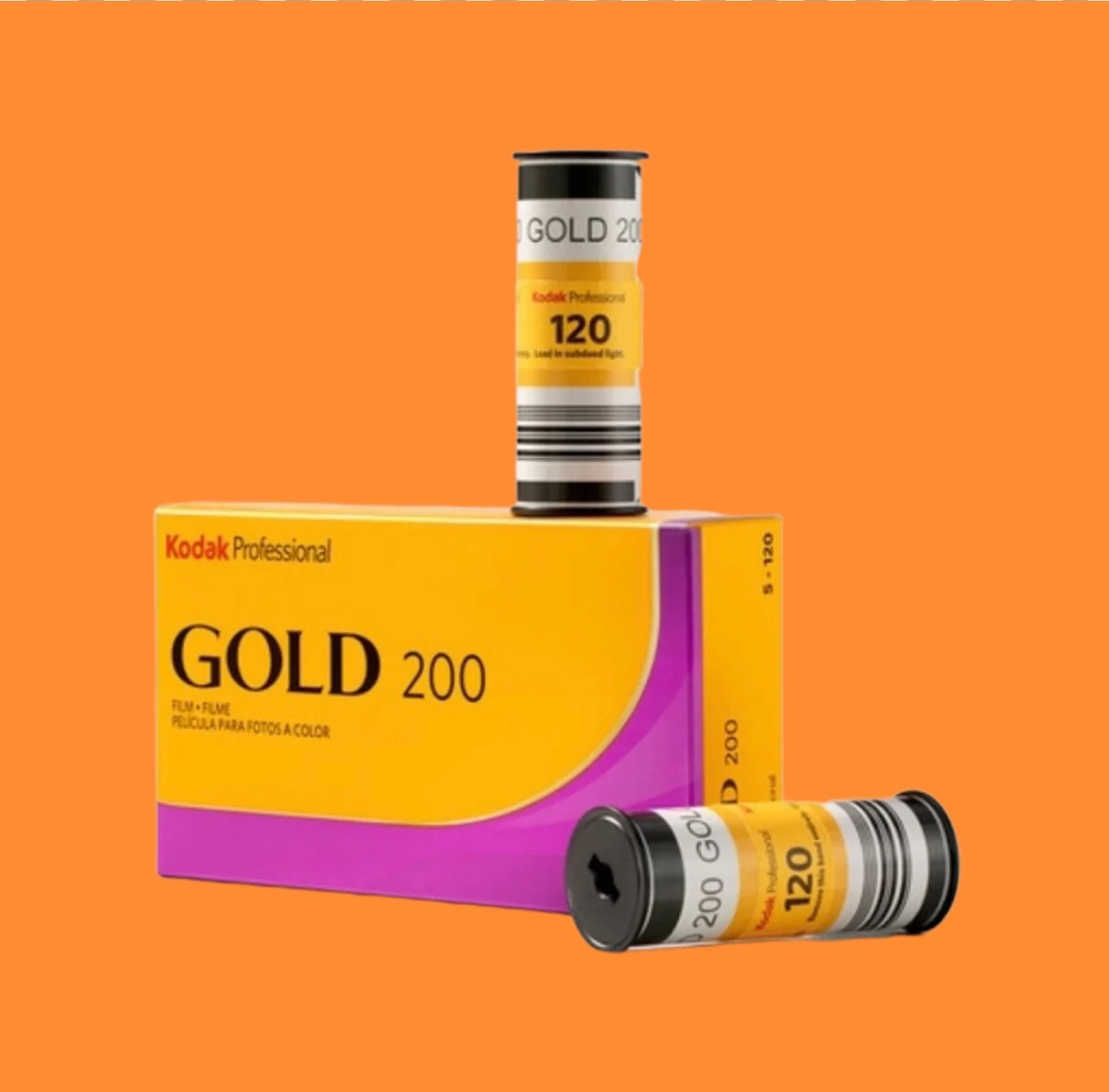 Classic Kodak 120 Film Kodak Gold 200 Professional IOS 200 120mm Color Negative Film 1-5 Rolls For 120 Film Camera