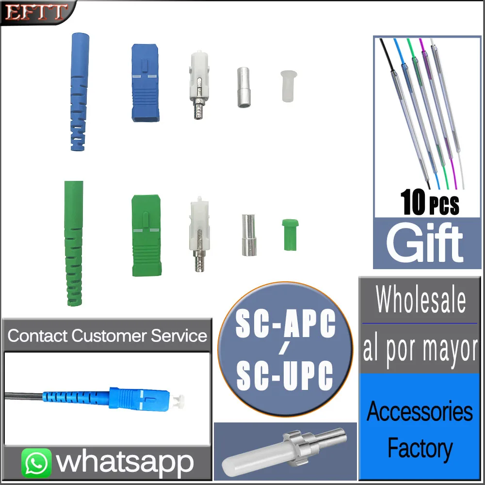 SC APC Fiber Optical Quick Connector SC UPC Grinding Machine Accessories FTTH Fusion Splicing Type Fast Connector Wholesale