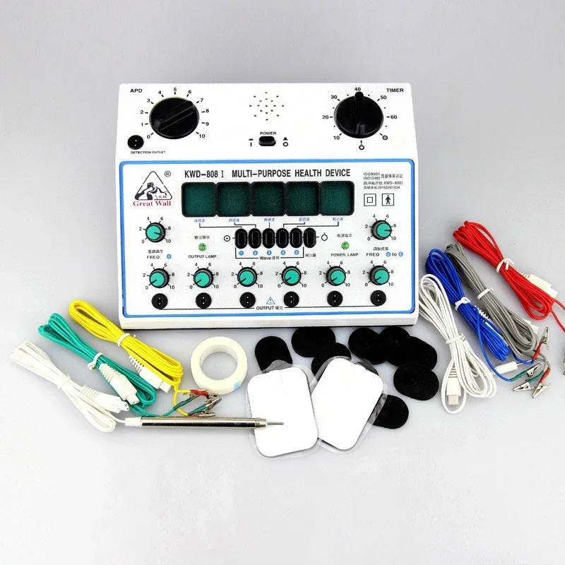 Electro Acupuncture Stimulator KWD808I 6 Output Patch Electronic Massager Care D-1A Acupuncture Stimulator Machine KWD-808 I