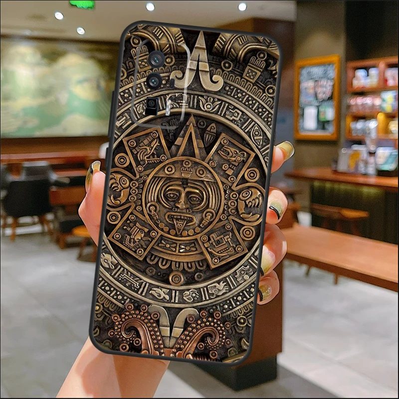 Mayan Calendar Case For POCO F5 Pro X5 X3 M5s C40 F3 F4 X4 GT Cover For Xiaomi 13 12 Lite 11T 12T Pro 12X