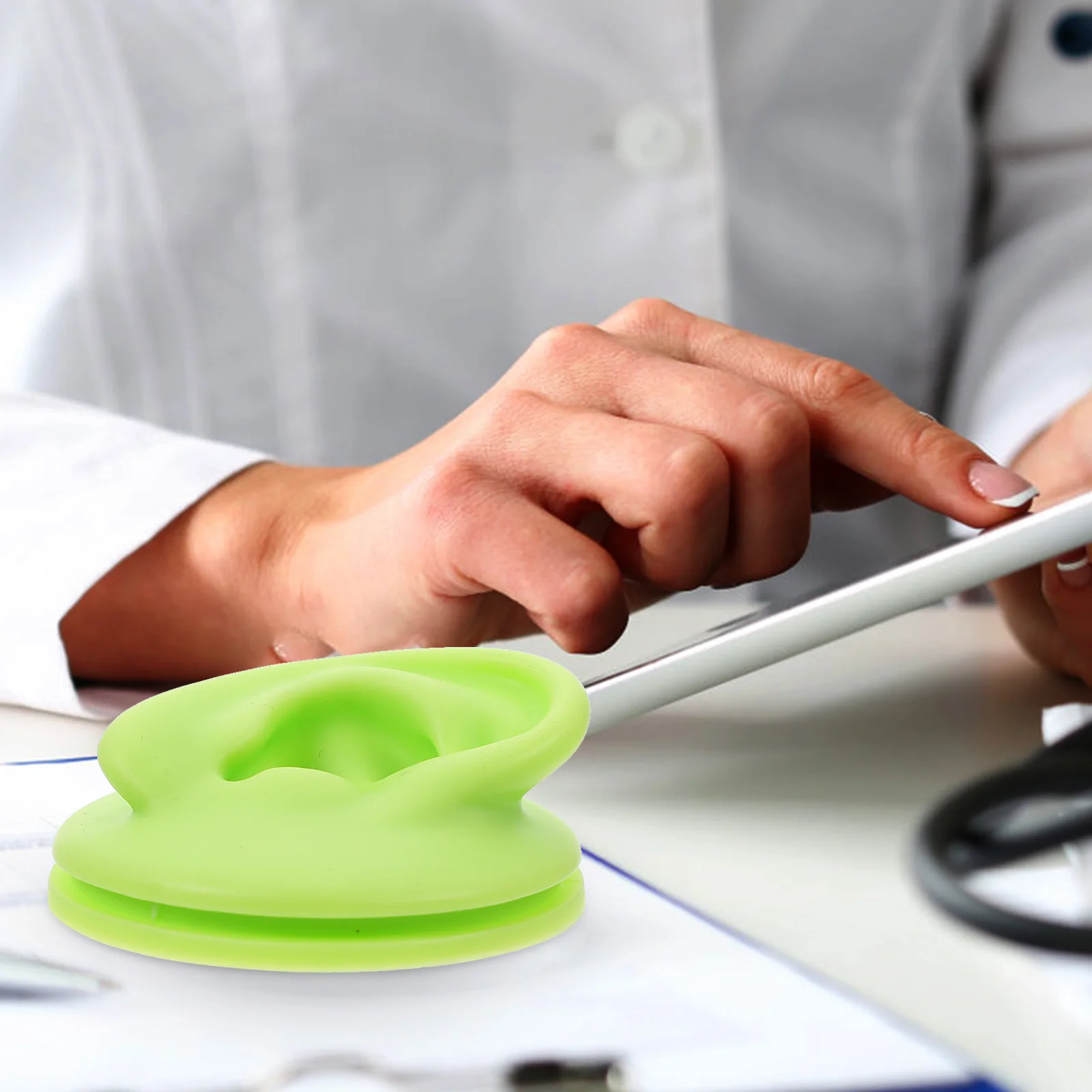 2 Pcs Colored Silicone Ear Model Right Left Human Piercing Practice Display Smooth Lifelike Shape Cost Effective Jewelry