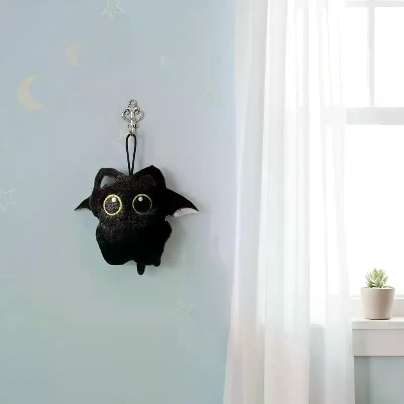 พวงกุญแจแมวดำขนปุย, ตุ๊กตาแมวตัวเล็กนุ่มนิ่ม, จี้ตกแต่งกระเป๋าเป้, ของขวัญวันเกิดน่ารักสำหรับเด็กชายและเด็กหญิง